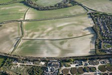 Mount Pleasant, a henge enclosure crop mark, near Dorchester, Dorset, 2015. Creator: Historic England.