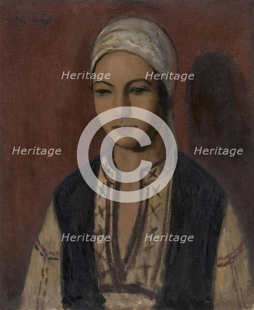 Girl in a peasant blouse,  c1923. Creator: Raymond McIntyre.