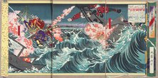 The Naval Battle of Dannoura in the Reign of Antoku, Eightieth Emperor, 1880. Creator: Tsukioka Yoshitoshi.