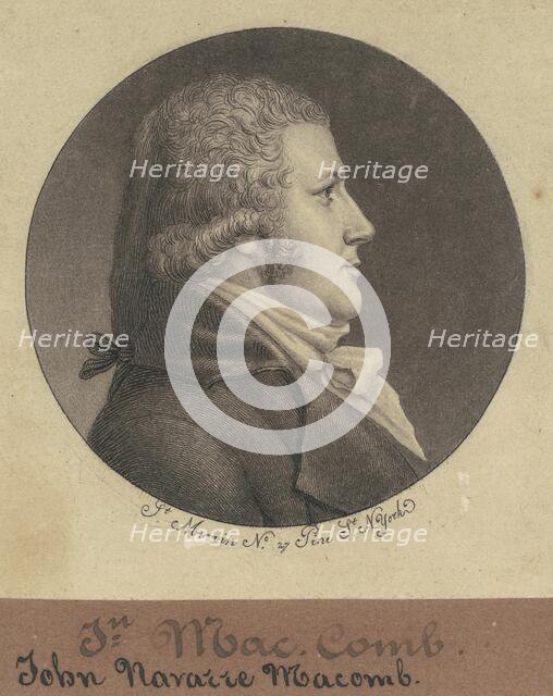 John Navarre Macomb, 1796-1797. Creator: Charles Balthazar Julien Févret de Saint-Mémin.