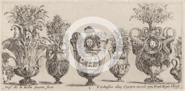 Fantastic Vases, probably 1646. Creator: Stefano della Bella.