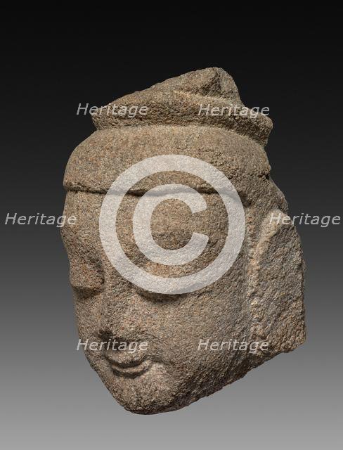 Fragment of Bodhisattva Head, possibly Yungang ?. Creator: Unknown.