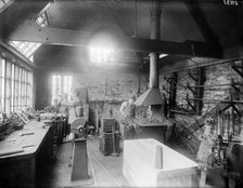 Interior of a workshop with a furnace, Oxford, Oxfordshire, c1860-c1922. Artist: Henry Taunt