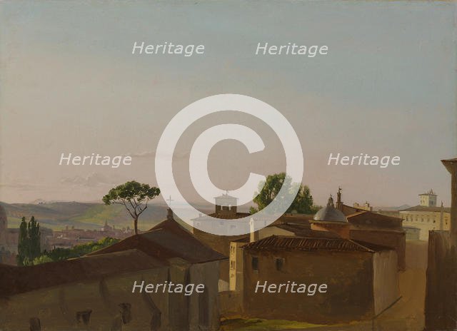 View on the Quirinal Hill, Rome, 1800. Creator: Simon Alexandre Clement Denis.