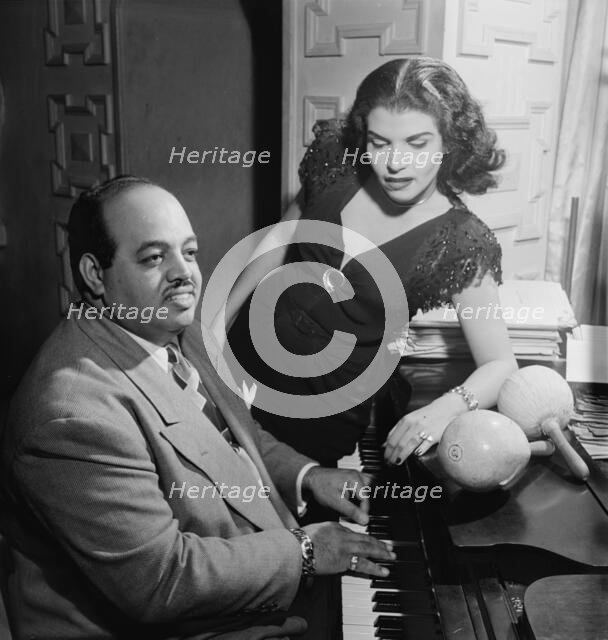 Portrait of Noro Morales, Glen Island Casino, New York, N.Y., ca. July 1947. Creator: William Paul Gottlieb.