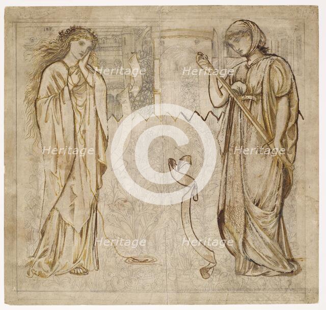 Chaucer's 'Legend of Good Women' - Ariadne and Lucretia, 1864. Creator: Sir Edward Coley Burne-Jones.