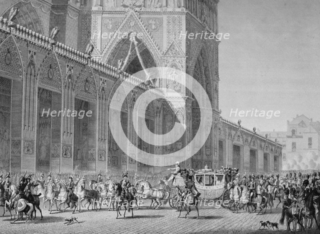 'Arrival at Notre Dame, 2nd December, 1804', 19th century. Artist: Unknown