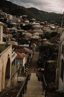 One of the steep hillside streets, Charlotte Amalie, St. Thomas Virgin Islands, 1941. Creator: Jack Delano.