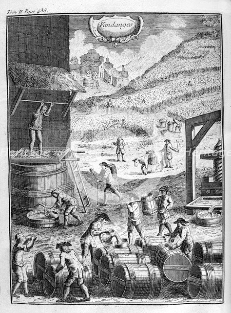 Grape harvest, 1775. Artist: Unknown