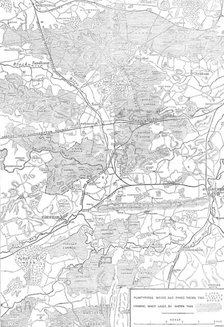 The Autumn Campaign: plan of the country round Aldershott, 1871. Creator: Crane.