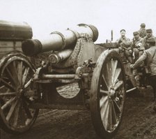 Artillery column at Verdun, northern France, c1914-c1918. Artist: Unknown.