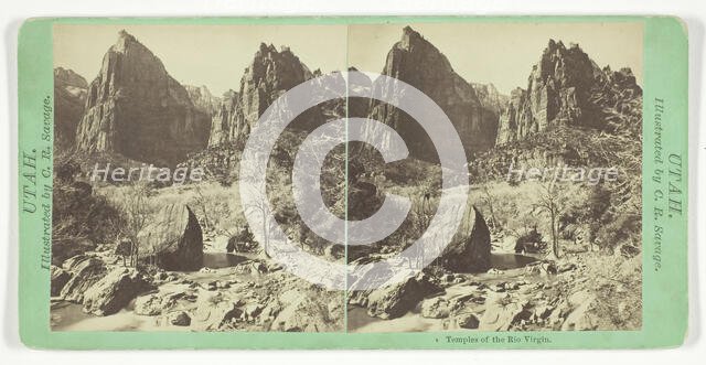 Temples of the Rio Virgin, 1859/62. Creator: Charles Roscoe Savage.