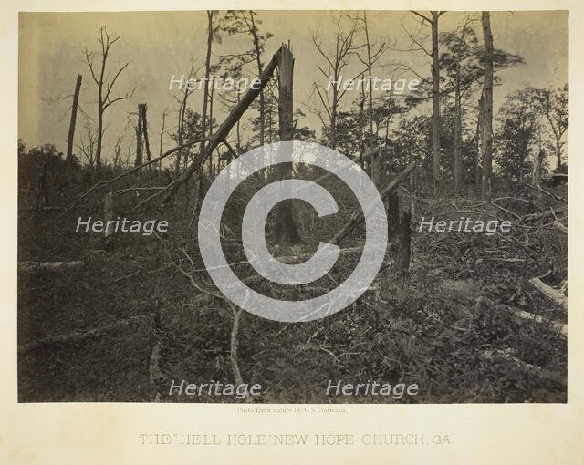 The "Hell Hole," New Hope Church, GA, 1866. Creator: George N. Barnard.