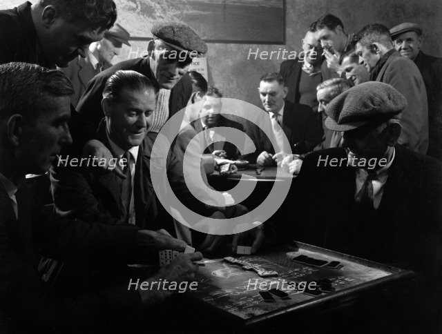 Miners socialising at the miners' welfare club, Horden Colliery, Sunderland, Tyne and Wear, 1964. Artist: Michael Walters
