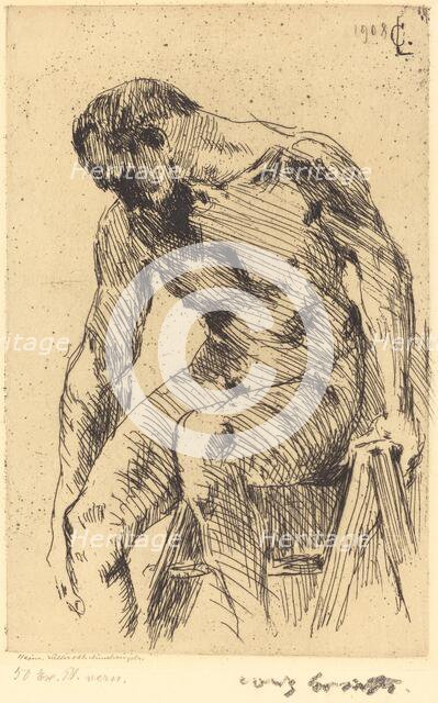 Sitzender Männlicher Akt (Seated Male Nude), 1908. Creator: Lovis Corinth.