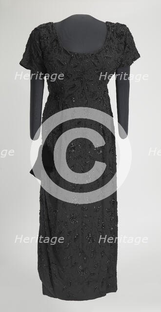 Black beaded dress designed by Zelda Wynn and worn by Ella Fitzgerald, late 1940s. Creator: Zelda Wynn.