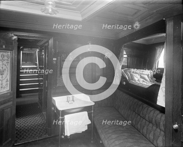 Cabin on the steam yacht 'Venetia', 1920. Creator: Kirk & Sons of Cowes.