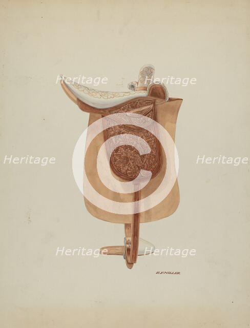 Side Saddle, c. 1938. Creator: Randolph F Miller.