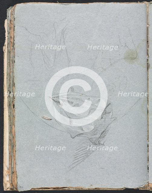 Verona Sketchbook: Drapery study (page 84), 1760. Creator: Francesco Lorenzi (Italian, 1723-1787).