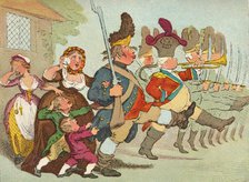 John Bull going to the Wars, c18th century, (1902). Artist: James Gilray