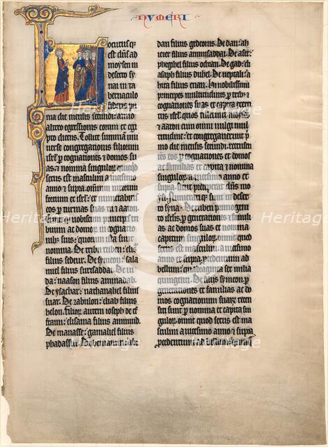Moses Counting the Children of Israel, c. 1270. Creator: Unknown.