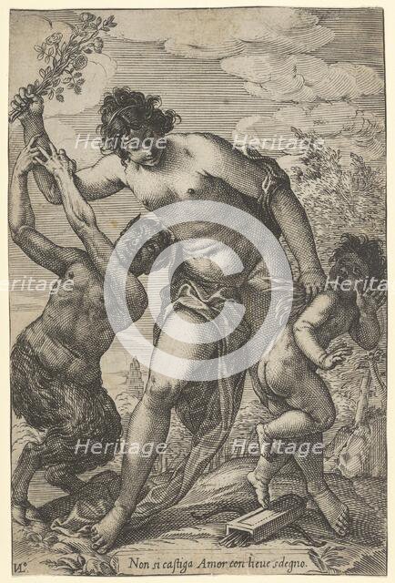 Venus Whipping Cupid with Roses, early 17th century., early 17th century. Creator: Giovanni Luigi Valesio.