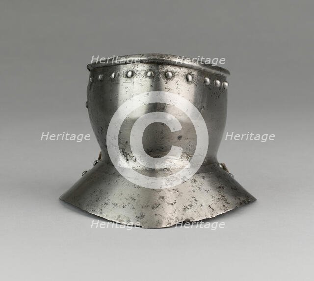 Bevor ("Falling Buff") with Two Gorget Pieces, Europe, c. 1500. Creator: Unknown.