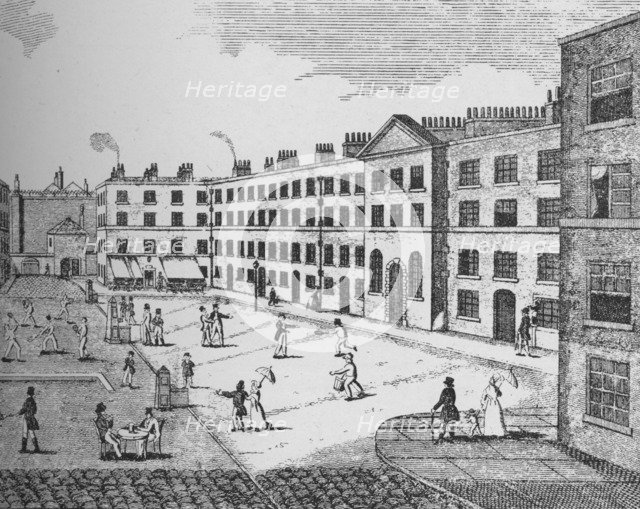 'The King's Bench Prison as it appeared in 1823', c1827, (1912). Artist: Unknown.