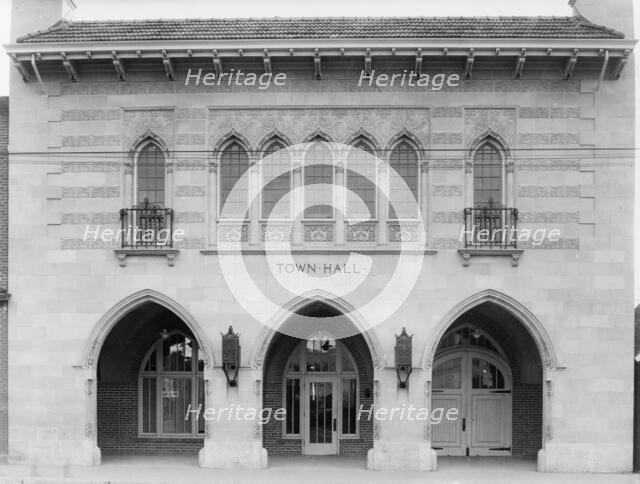 Facade of the Town Hall, Littleton, Colorado which was designed by the architect...c1920 - 1923. Creator: Frances Benjamin Johnston.