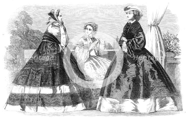 The Paris Fashions for August, 1860. Creator: Unknown.