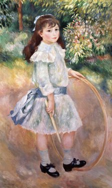  'Girl with a hoop', 1885, by Auguste Renoir.