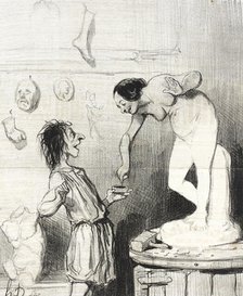 Pygmalion, 1842. Creator: Honore Daumier.