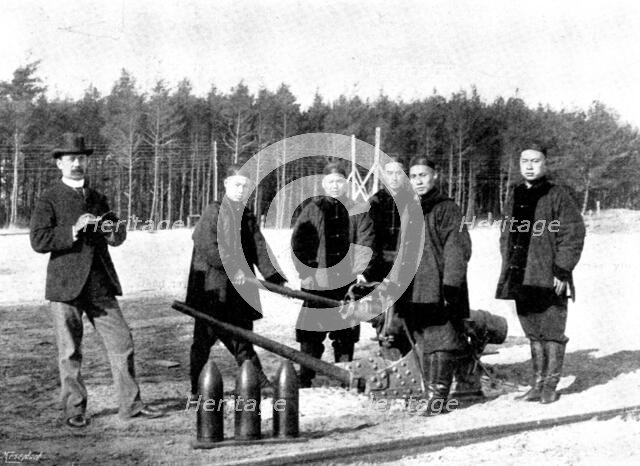 The War in Eastern Asia: Chinese artillery at drill, 1895. Creator: George Meisenbach.