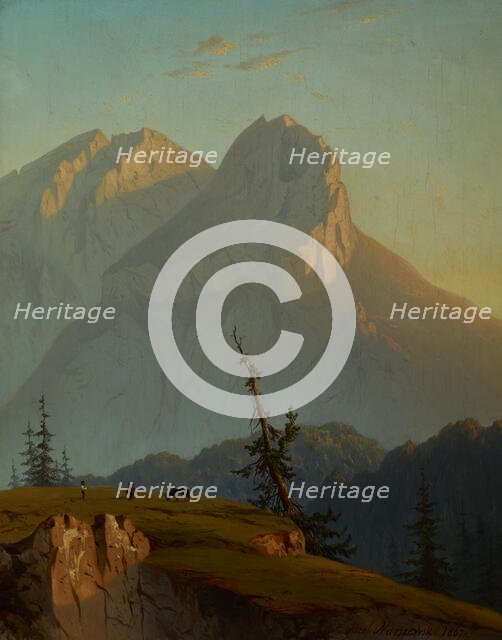 Mount Muran in the Tatra Mountains at Sunrise, 1867. Creator: Joseph Marszewski.