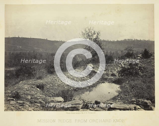 Mission Ridge from Orchard Knob, 1864/66. Creator: George N. Barnard.