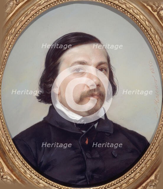 Portrait of the poet Théophile Gautier (1811-1872), 1850. Creator: Riesener, Léon (1808-1878).