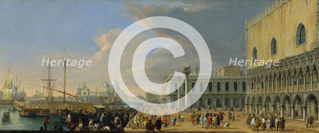 The Molo, Venice, Looking West, ca. 1709. Creator: Luca Carlevarijs.