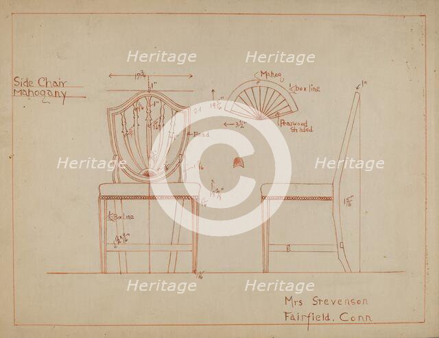 Chair, 1935/1942. Creator: Unknown.