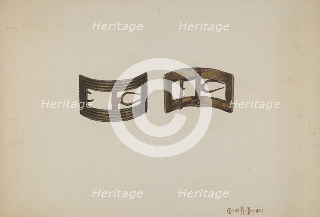 Buckles, c. 1938. Creator: Claude Marshall.