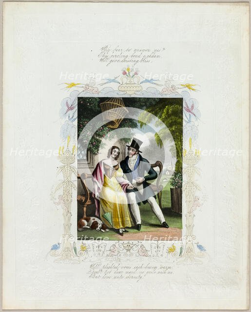 Why Fear to Answer Yes? (valentine), c. 1840. Creator: Unknown.