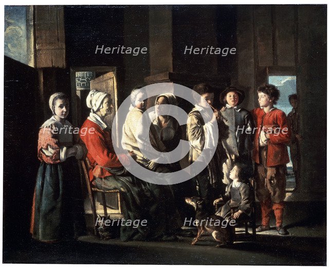 'The Visit to the Grandmother', 1645.  Artist: Louis Le Nain