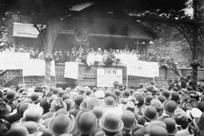 J.J. Ettor speaking to striking barbers, Union Square, N.Y., 1913. Creator: Bain News Service.