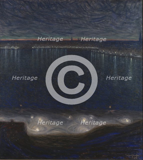 Riddarfjärden, Stockholm. Artist: Jansson, Eugène (1862-1915)