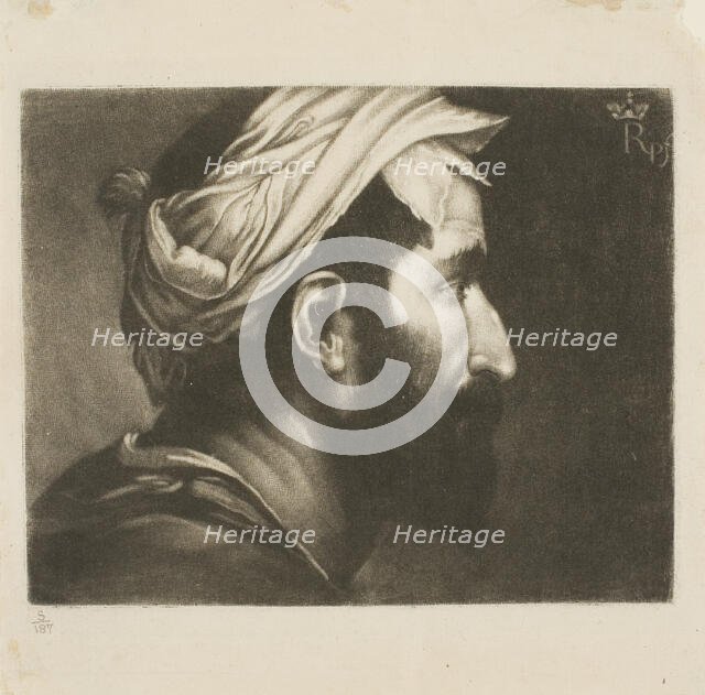 Head of Executioner, from John Evelyn's Sculptura, 1755. Creator: Richard Houston.