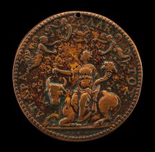 Allegory of Peace(?), with Abundance Seated on a Bull and Psyches Flying About [reverse], 1564. Creator: Gianpaolo Poggini.