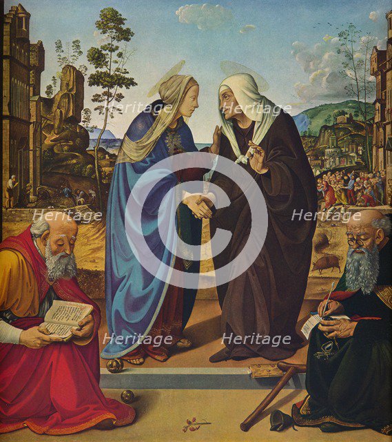 'The Visitation with Saints Nicholas and Anthony Abbot', c1489-1490. Artist: Piero di Cosimo.