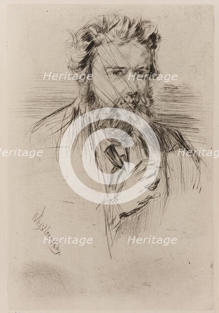 Z. Astruc, Editor of 'L' Artiste', 1859. Creator: James Abbott McNeill Whistler.