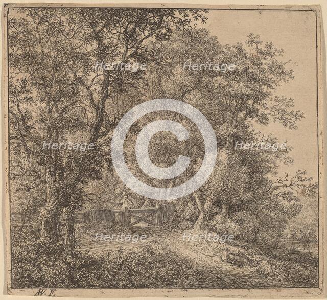 Two Men at a Gate. Creator: Anthonie Waterloo.