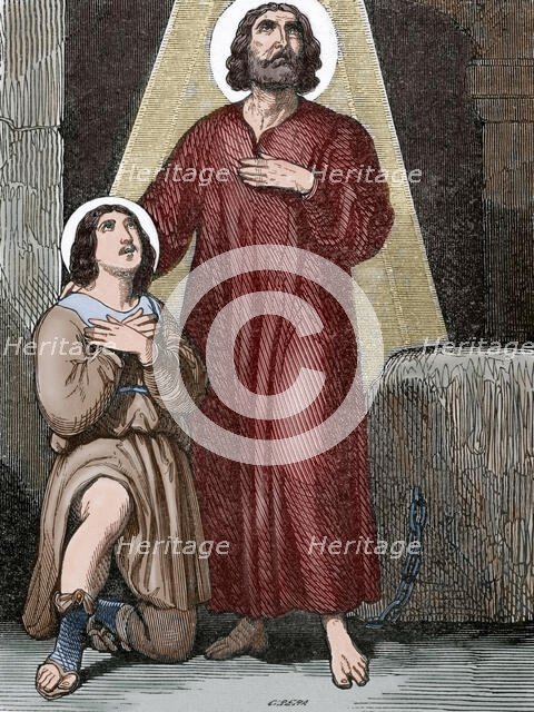 Saint Valentine, Roman saint, 3rd century.  Creator: Unknown.