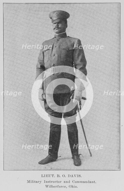 Lieut. B. O. Davis. Military Instructor and Commandant. Wiberforce, Ohio, 1915. Creator: Unknown.
